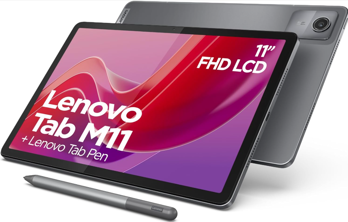 Lenovo Tab M11 Tablet 128 GB (CAD version) stylus pen and Case included - Luna Grey