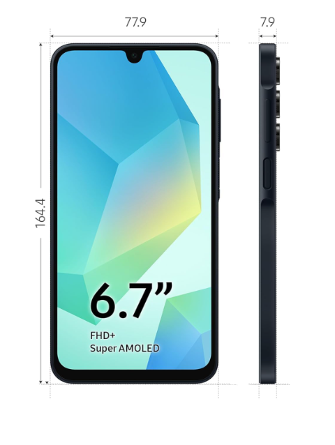 Samsung Galaxy A16 5G 128GB – Blue Black – Unlocked – SM-A166W Canadian Model - Renewed