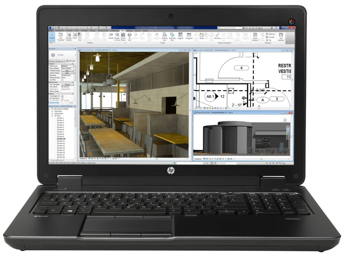 HP ZBook 15 15.6" Intel Core i7 16GB Ram 256GB SSD NVIDIA Quadro K2100M