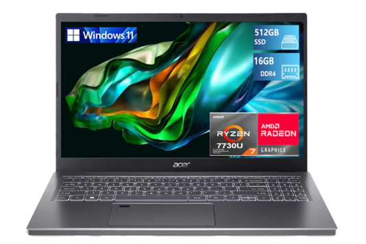 Acer Aspire 5 15.6" Ryzen 7 7730U 16GB DDR4X 512GB SSD Win11