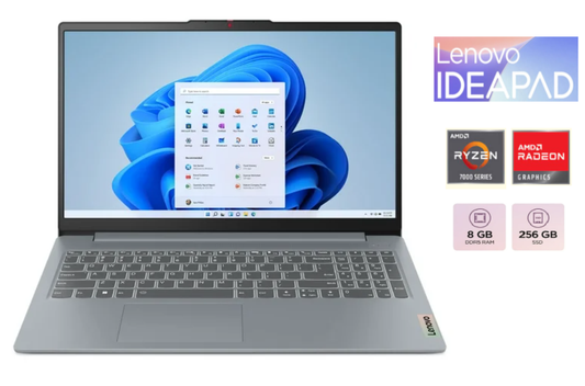 Open Box Lenovo IdeaPad Slim 3 15.6" AMD Ryzen 3 7320U, 8GB Ram 256GB SSD Win11