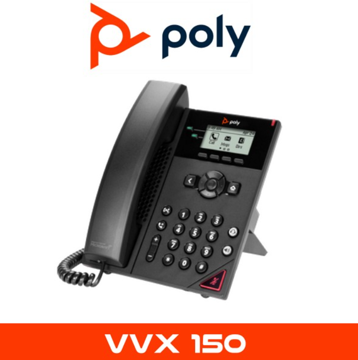 HP Poly VVX 150 2-Line VoIP Business Phones / 2 Ethernet ports