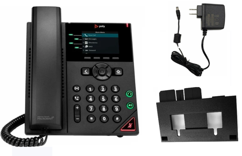 HP Poly VVX 250 VoIP Phone 4-Lines Dual-Port Ethernet 2.8-inch LCD