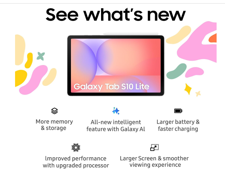 Samsung Galaxy Tab S10 Lite 10.9" – 128GB –  Graphite –CAD Model (SM-X400)