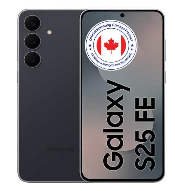 Samsung Galaxy S25 FE 5G – 128GB – 8GB RAM – Jet Black – Unlocked – Canadian Version (SM-S731W) Open Box