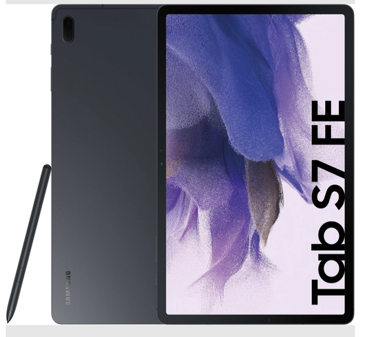 Samsung Galaxy Tab S7 FE 12.4 Inch SM-T733N 64GB, Wi-Fi, - Black. Open Box