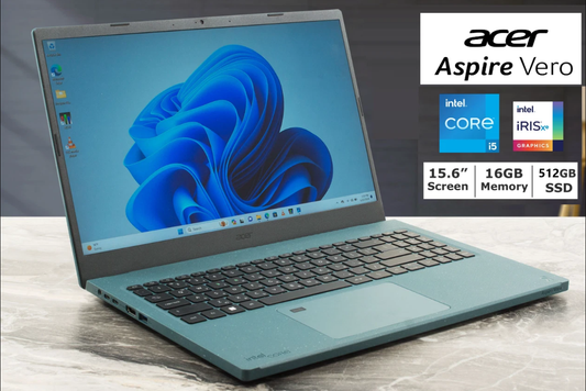 Open Box - Acer Aspire Vero AV15 15.6" Laptop – Intel Core i5-1335U | 16GB RAM |512GB SSD